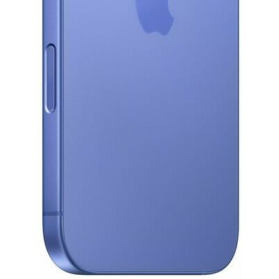 Apple iPhone 16, Ultramarine – front and back view
