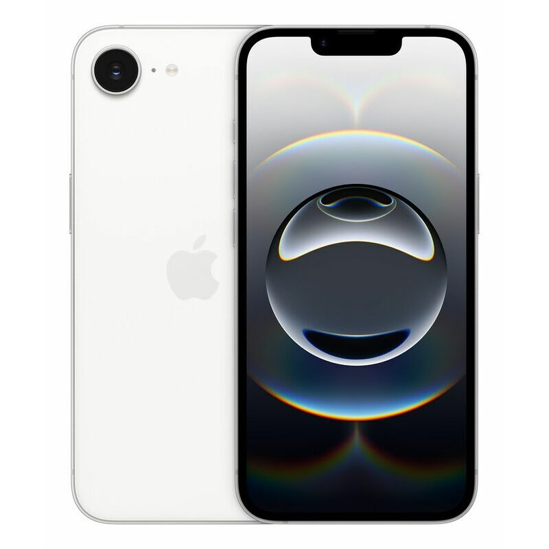 Apple iPhone 16e, 512 GB, White – front and back view