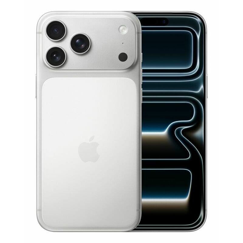 Apple iPhone 17 Pro Max, 1 TB, Silver – front and back view