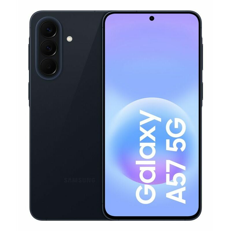Samsung Galaxy A57 5G, 128 GB, Navy – front and back view